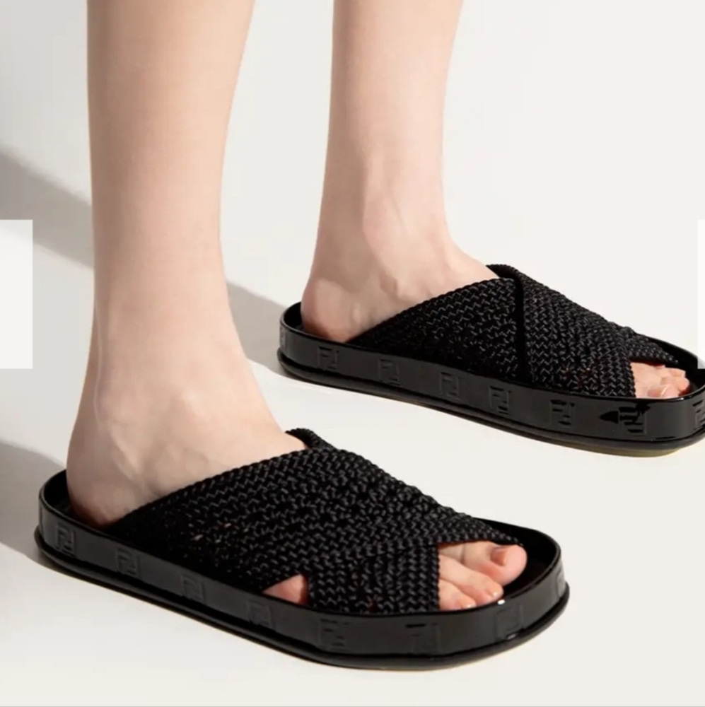 Fendi Reflections Slides/Sandal